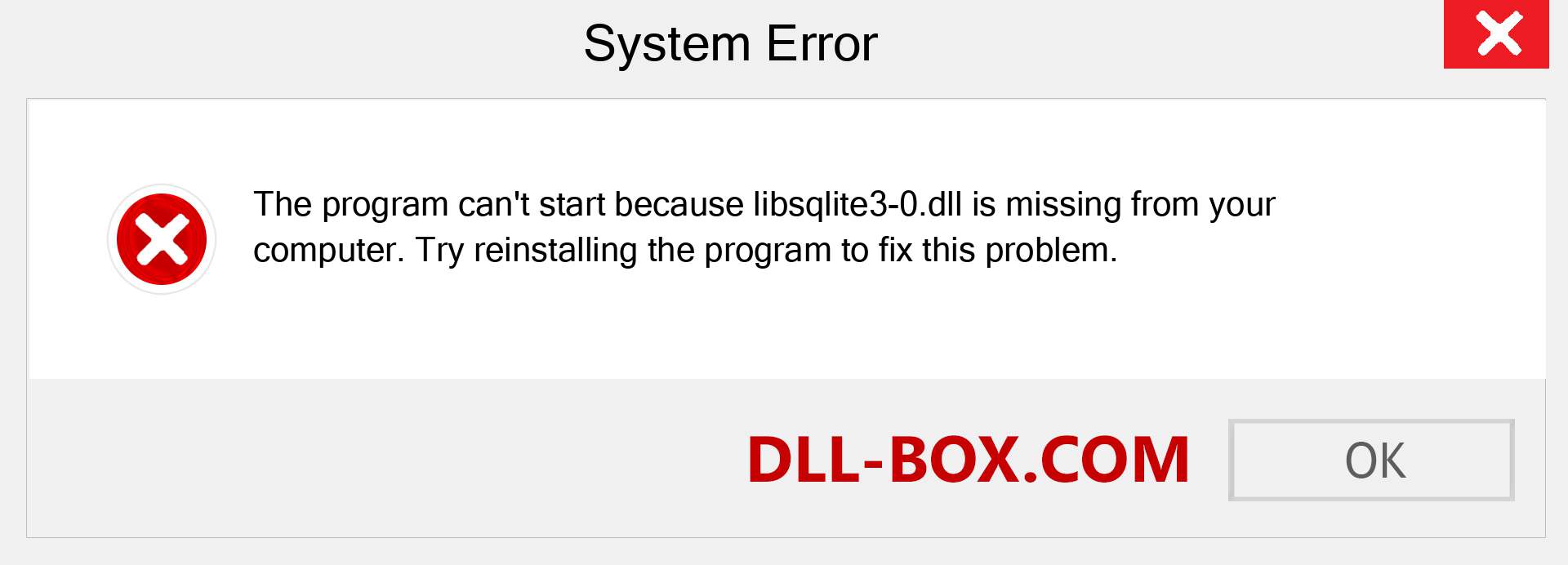  libsqlite3-0.dll file is missing?. Download for Windows 7, 8, 10 - Fix  libsqlite3-0 dll Missing Error on Windows, photos, images