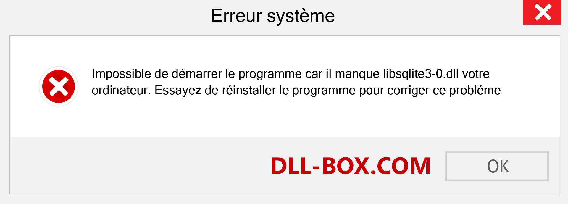 Le fichier libsqlite3-0.dll est manquant ?. Télécharger pour Windows 7, 8, 10 - Correction de l'erreur manquante libsqlite3-0 dll sur Windows, photos, images